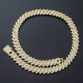 thumbnail image 2 of AIXZETHY Cuban Link Chain Mens Iced Out Miami Cuban Necklace Gold/Silver/Rose Gold Bling Diamond Hip Hop Jewelry for Women, 2 of 6