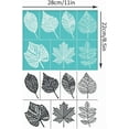thumbnail image 2 of 2 plantillas autoadhesivas de 28 x 22 cm (11 x 8,6 pulgadas) con diseño de hojas de arce para serigrafía. Plantillas de malla reutilizables con temática vegetal., 2 of 9