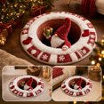 thumbnail image 5 of Round Christmas Optical Illusion Doormat, Non Slip Winter Floor Rug with Faceless Santa Figure Snowflakes Stocking Print, Holiday Entryway Carpet, 23.62x23.62 inch, 5 of 6