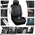thumbnail image 5 of Car Grand Memory Foam Leather seat covers,Water Resistant 3D Foam faux leather car seat covers front seats, Universal FIT cars,SUV,Trucks Airy Cool Leatherette All weather protection 2 PCS Black, 5 of 7