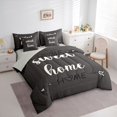 thumbnail image 2 of Feelyou Rustic Home Sweet Bedding Comforter Set for Adults Men Women, Arrow Quote Full Bedding Set, Dark Gray, Grey Reversible, 7pcs, 2 of 7