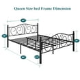 thumbnail image 5 of VECELO Queen Metal Bed Frame with High Headboard and Footboard, Heavy Duty Slat Support/Mattress Foundation Platform Bed, Black, 5 of 8