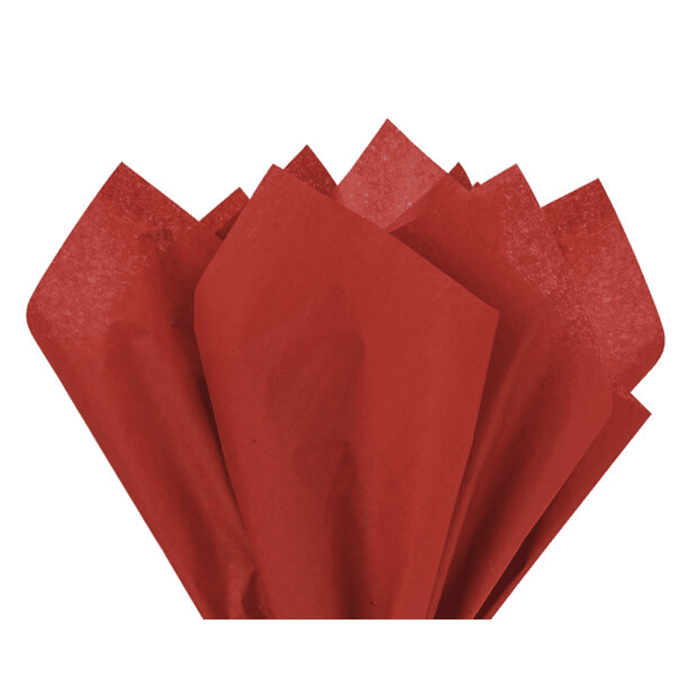 Scarlet Red Tissue Paper Squares, Bulk 10 Sheets, Presents by Feronia