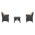 thumbnail image 3 of Modway Convene 3-Piece Outdoor Wicker Rattan Set with Fire Pit in Espresso/Mocha, 3 of 9