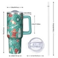 thumbnail image 2 of Green Christmas Baking Pattern Tumbler with Handle and Lid,40oz Double Wall Vacuum Insulated Tumbler,Cups Gift for Women and Men, 2 of 7