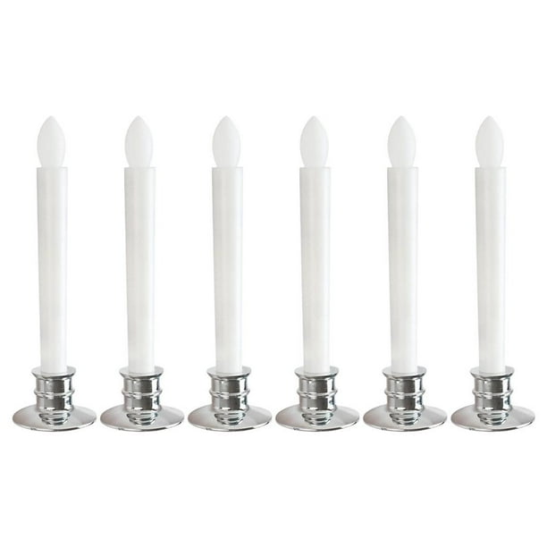 LED Flameless Taper Candles, 6pcs Flickering Battery Operated Window