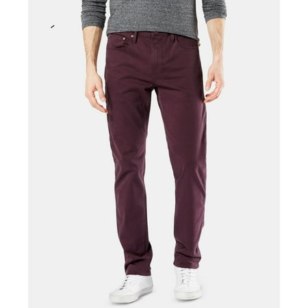 Dockers Men's Jean-Cut Supreme Flex Pants Wine Size 33X32