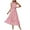 Pink, variant on Sleeveless Women Halter Floral Boho Sun Vacation Long Maxi Summer Dresses