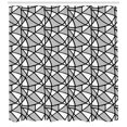 thumbnail image 3 of Ambesonne Black White Shower Curtain, Thick Thin Lines Tile, 69"Wx75"L, Black and White, 3 of 3