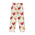 thumbnail image 3 of Lsque Colorful Flower Chickens Print Men's Pajama Pants, Lounge Pant - Comfortable Home Wear,Elastic Waistband, Stylish Design-XX-Large, 3 of 9