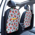 thumbnail image 2 of Cute Strawberry Pink Flower Blue Mats Back Seat Protectors, Car Seat Protector Vehicle Organizers Waterproof Cover Back Seat Cover for Kids with 3 Storage Pockets 2 Pack, 2 of 5
