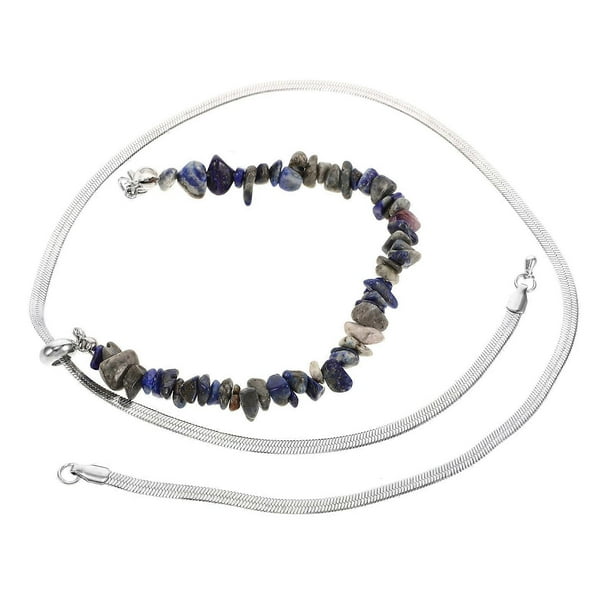 Elegant Natural Stone Choker Necklace for Women – Minimalist Irregular Design Fashion Accessory for Everyday Wear and Special Occasions