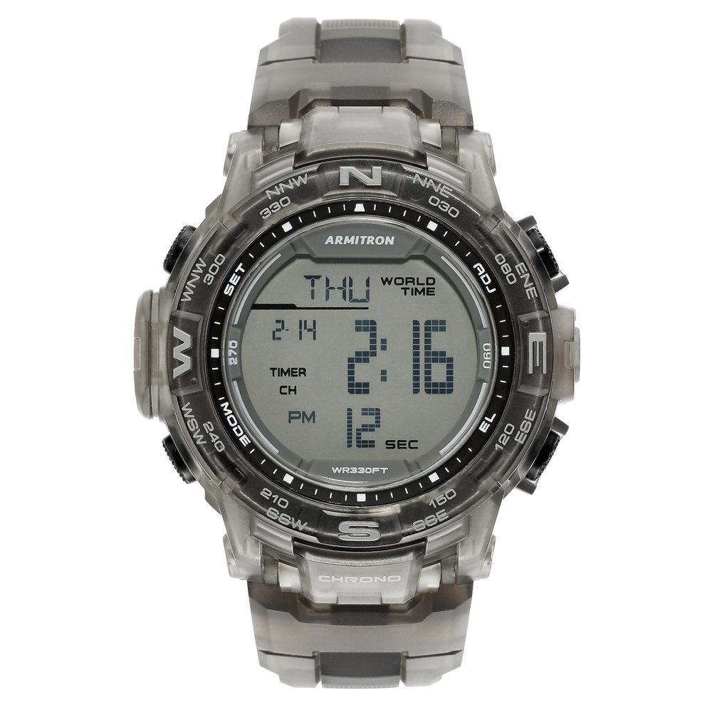 Armitron Armitron Mens Grey Digital Watch