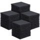 thumbnail image 1 of Juego de posavasos de 48 piezas de pizarrón piedra negra 4 pulgadas grabado láser blanco parte inferior antiarañazos hogar oficina bar, 1 of 7