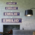 thumbnail image 2 of EMILIO Vintage Aluminum Street Sign Childrens Name Room Metal Sign rustic metal tin | Indoor/Outdoor |  24" Wide, 2 of 4