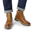 thumbnail image 6 of Bruno Marc Men's Motorcycle Combat Oxford Boots Fur Lining Warm Zipper Style, 6 of 8