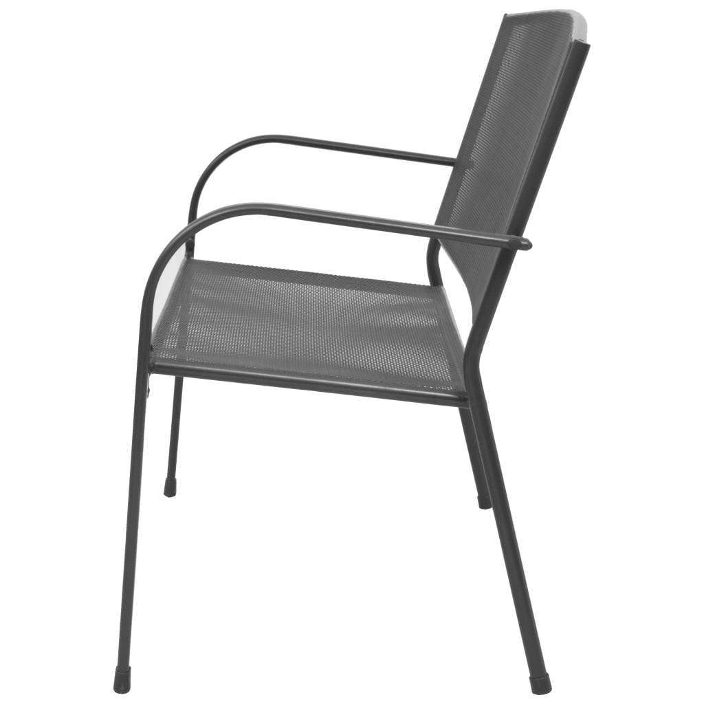 Kepooman 42.5" Outdoor Patio Garden Mesh Designed Bench with Backrest, Gray Kepooman 42.5" Outdoor Patio Garden Mesh Designed Bench with Backrest, Gray