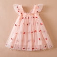 thumbnail image 5 of Odeerbi 6M-5Y Toddler Girls Cute Tulle Dresses Kids Cute Summer Mesh Fruit Print Elegant Wing Dress Skirt Baby Clothes Pink, 5 of 9