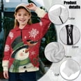 thumbnail image 6 of Uorisanigo Girls' 1/4 Zipper Sweatshirts Oversized Sweatshirts Fall Fashion Long Sleeve Pullover Top Robin Snowman Snowflakes Quarter Zip Hoodies Jackets Outerwear Size 5-6, 6 of 7