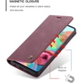 thumbnail image 2 of Funda de cuero para Samsung Galaxy A31, funda tipo cartera de cuero, diseño clásico con ranura para tarjetas y cierre magnético, funda plegable para Samsung Galaxy A31, 2 of 7