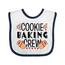 Inktastic Christmas Cookie Baking Crew with Oven Mitts Boys or Girls Baby Bib