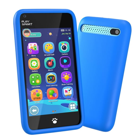 MOMILLA Kids Toys Smart Phone, 3.97" Touchscreen, Birthday Gifts for Kids, 16GB Toddler Learning Cell Phone with Games, Boys Girls Toys for Age 3 4 5 6 7 8 9 Year O
