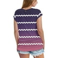 thumbnail image 4 of JMKQLZ Women Short Sleeve Sequins Loose Polluer Solid V-Neck Blouse Shirt, 4 of 8