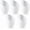 White, variant on NOGIS 5 Pack Plastic Lampshade,5.4 inch High,4.3 inch Diameter,1.65 inch Fitter,Replacement Plastic Lamp Shade for LED Floor Lamp - White