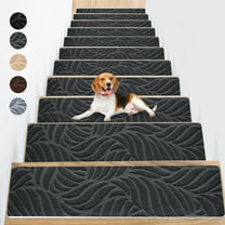 8 X 30 15 Pack Non Slip Stair Carpet Treads For Wood Steps Indoor Stair Mats Covers With Adhesive AntiSlip Stair Runner Rug For Elders And Dogs
