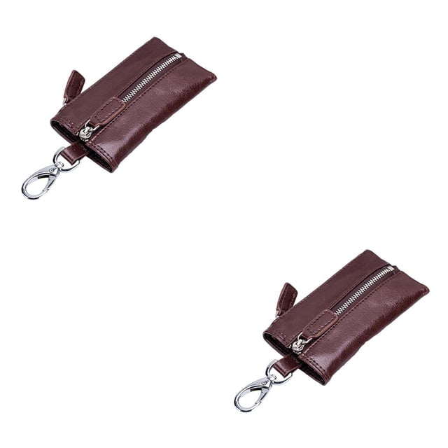 Cartera de cuero Qarigey Llaves Monedero Llavero Tarjeta de crédito Bolsillo Café CBP315756