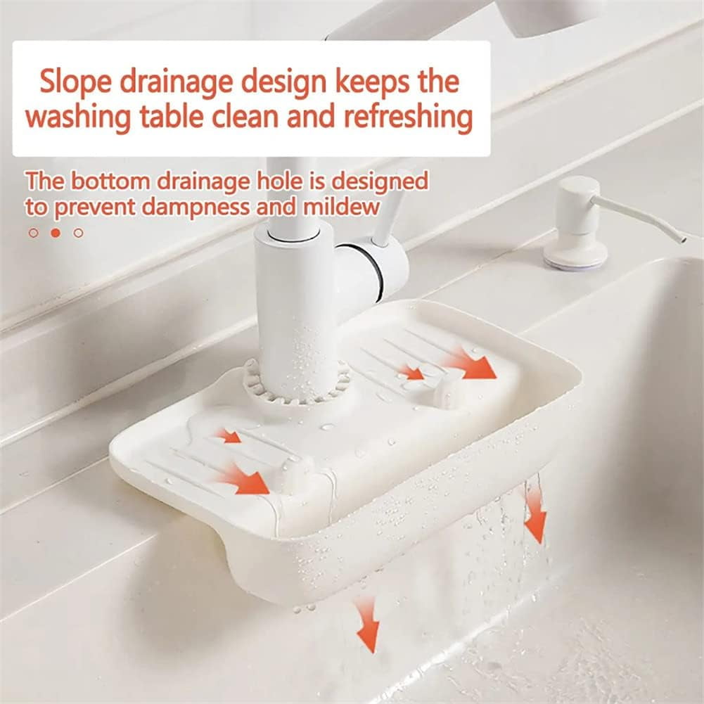 Qiilu Tapis De Robinet En Silicone Et Réutilisable - Protège L'évier De