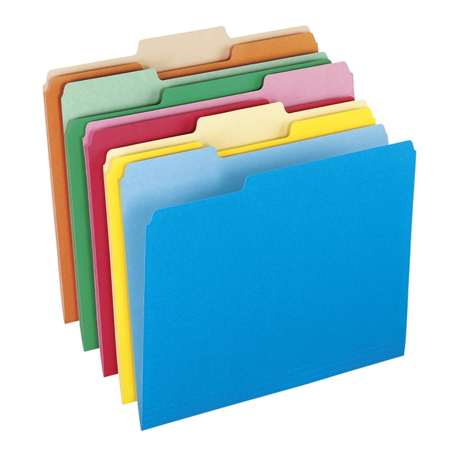 Fólder carta Pendaflex, ceja 1/3, Colores Surtidos, Cj. de 100