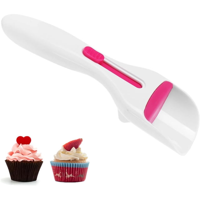Pancake Batter Dispenser, Cookie Scoops for Baking Cupcake Batter Dispenser One-Touch Sliding Cake Batter Dispenser Kitchen Scoop Baking Tool