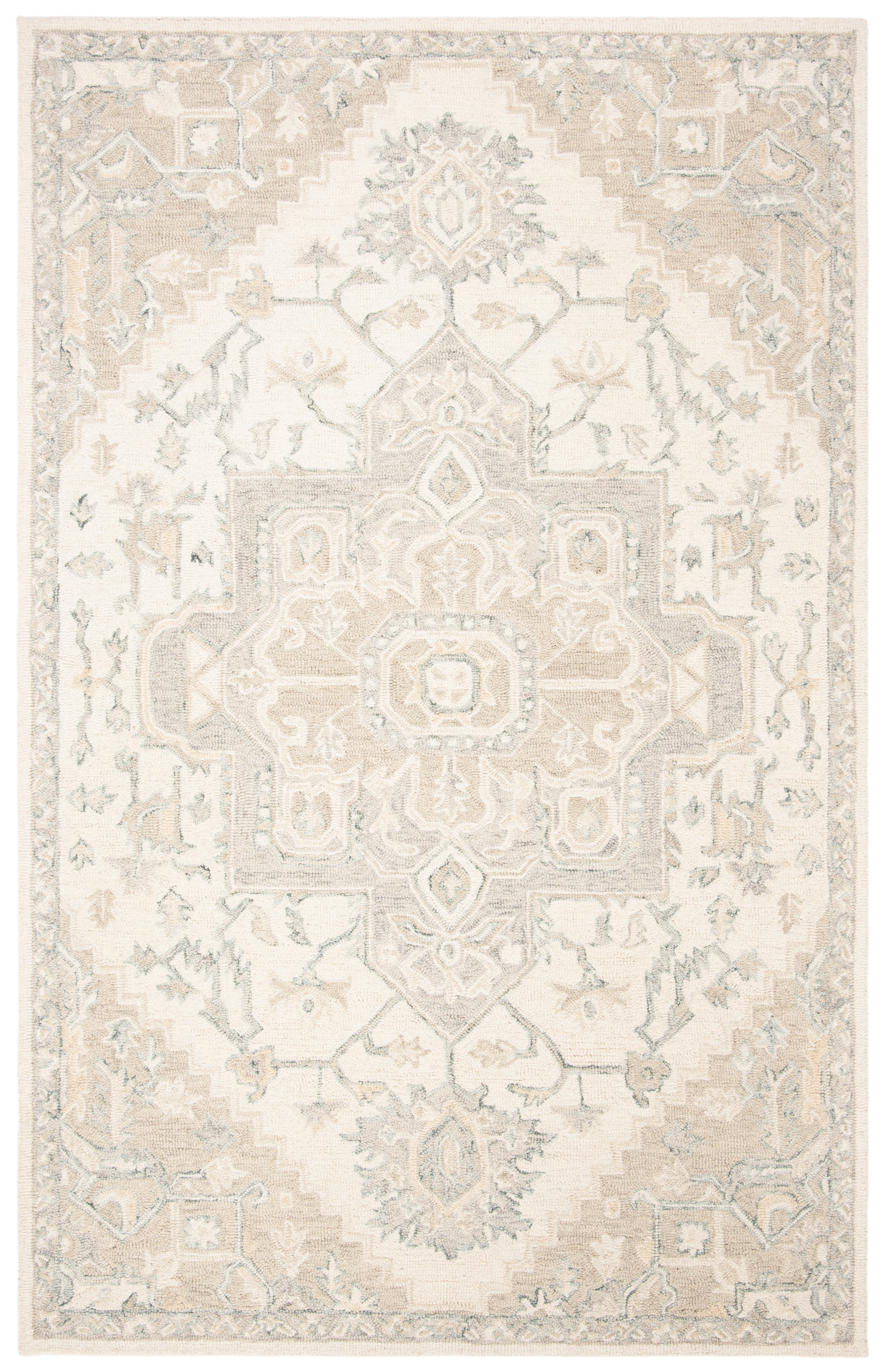 Safavieh Micro-Loop Braylon Floral Area Rug, Ivory/Beige, 5' x 8'