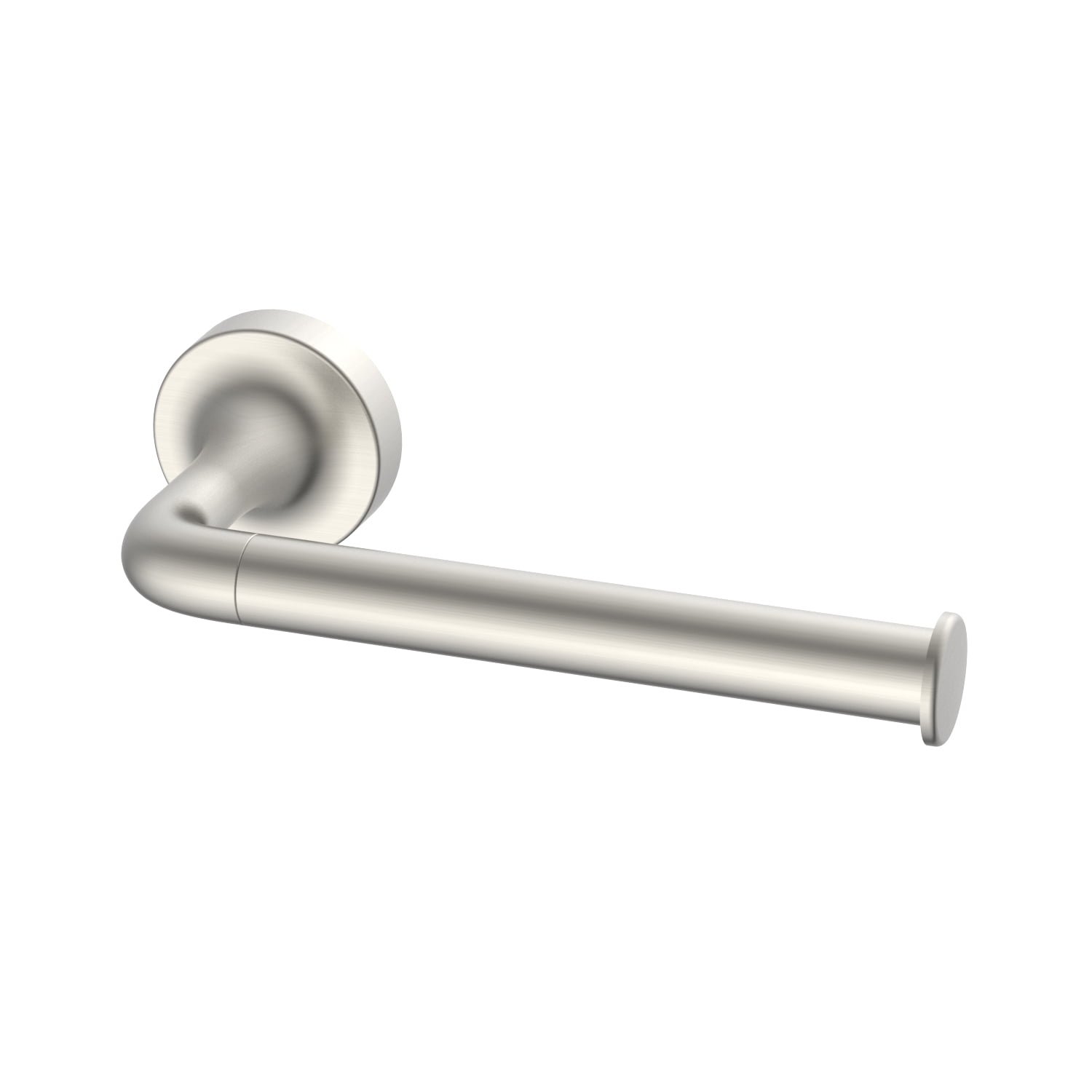 (2 pack) Better Homes & Gardens Clean Modern Style Wall Mount Toilet Paper Holder Satin Nickel Finish