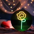 thumbnail image 1 of Letrero de neón rosa, luz de neón Floral, decoración de pared, telón de fondo, señales LED, decoración, luz nocturna de fiesta para Club, dormitorio, Amarillo, 1 of 8