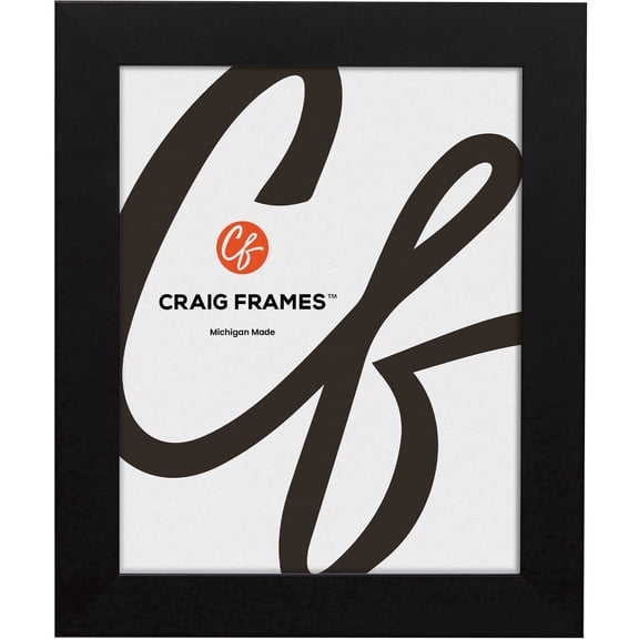Craig Frames Bauhaus, Modern 1.25" Satin Black Picture Frame, 26x32 inch