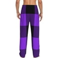 thumbnail image 3 of Disketp Purple Buffalo Plaid Men'S Pajama Pants - Ultra Soft Fleece Sleep And Lounge Pants (Size: S-Xxl), 3 of 9
