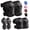 black, variant on Kids Protective Gear Set Knee Pads for Kids 3-14 Years Toddler Knee and Elbow Pads with Wrist Guards 3 in 1 for Skating Cycling Bike Rollerblading Scooter- Red