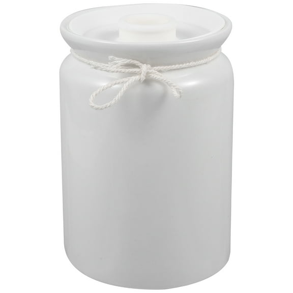 Ceramic Seasoning Jar Tea Canister Sugar Jars for Kitchen Spices Lard Food White