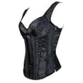 thumbnail image 2 of Jacquard Weave Halter Corset Gothic Punk Bustier Shapewear, 2 of 4