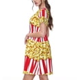 thumbnail image 2 of Easygdp Popcorn para Vestido Transpirable de Mujer, Vestido Suelto de Manga Corta con Pliegues y Bolsillos para el Verano, 2 of 6