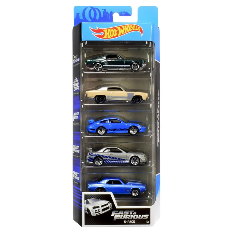 Hot Wheels Fast & Furious Diecast Car Vehicle Playset (5 Pieces
