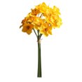 thumbnail image 3 of Ramo de narciso artificial Decoración floral falsa Hogar Oficina Tela de seda Adorno de ramo de narcisos, Amarillo 3 piezas AweSitey HA7003-02B, 3 of 6