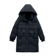 thumbnail image 4 of Women's Baggy Puffer Jacket, Warm Quilted Padded Down Coats Thick Insulated Winter Outerwear with Detachable Hood, 4 of 5