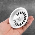 thumbnail image 4 of Food Waste Stopper Lock Sink Drain Strainer 3.1" Dia White Black Plastic, 4 of 8