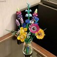 thumbnail image 3 of Blocks Creativ Romantic Wildflower Bouquet Flower Building Blocks Home Desk Plant Decoration Assemble Bricks Toy Gift For Children Girl R231020, 3 of 7