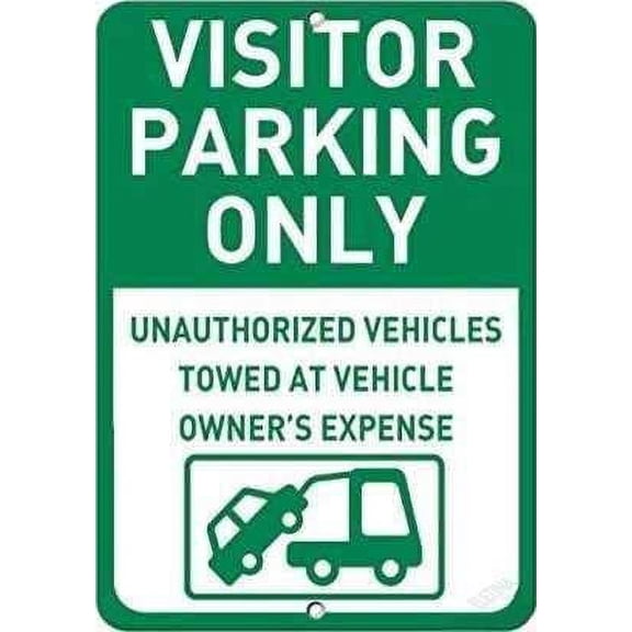 Restriction Caution Tin Sign/Visitor Parking Only Unauthorized Vehicles Towed Metal Sign/Garage Parking Yard Aluminum Sign 16x12 inches