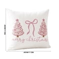 thumbnail image 2 of Christmas Printed Throw Pillow White Plump Festive Decorative Cushion For Sofa Couch Bed Holiday Decor, 2 of 7
