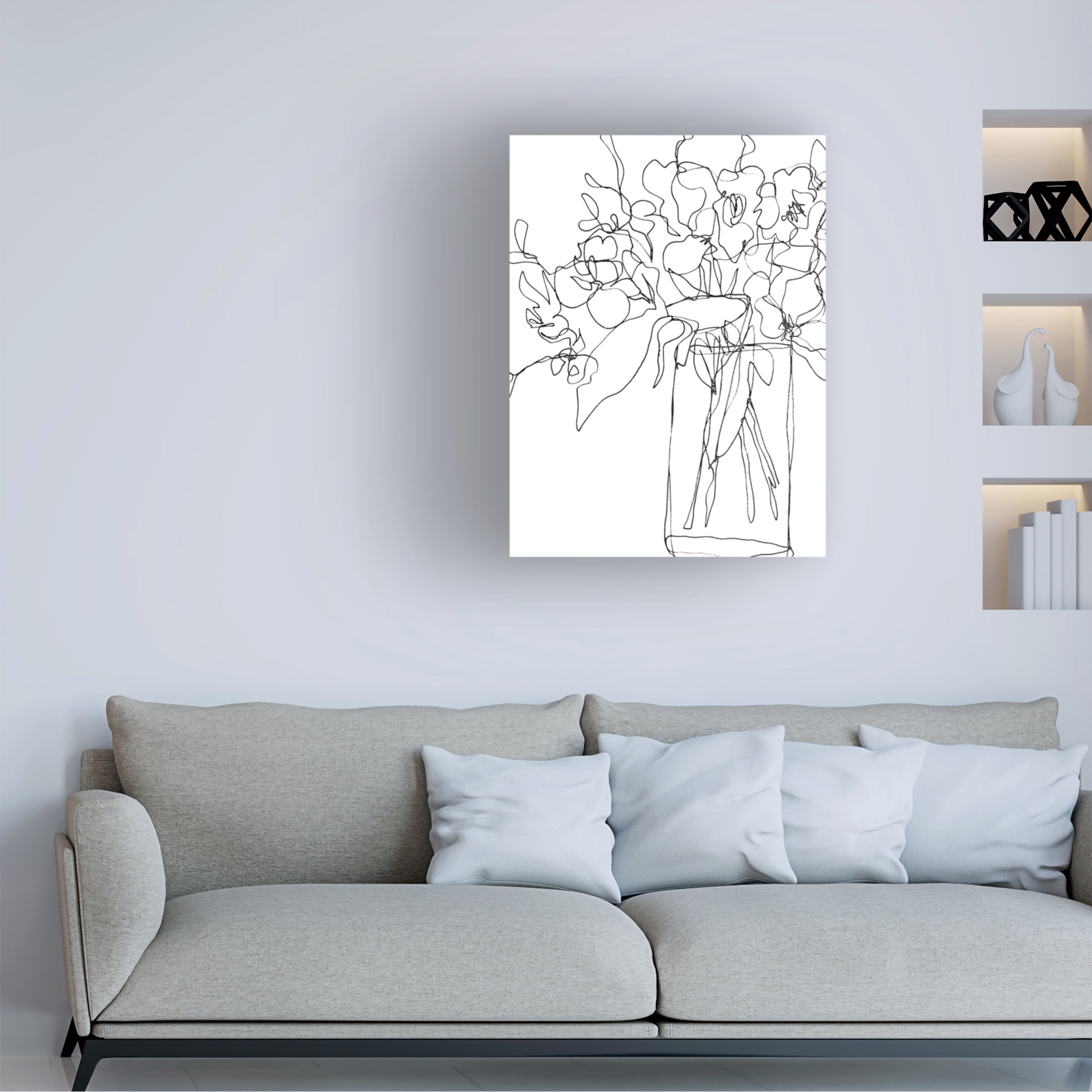 June Erica Vess 'Contour Bouquet II' Canvas Art